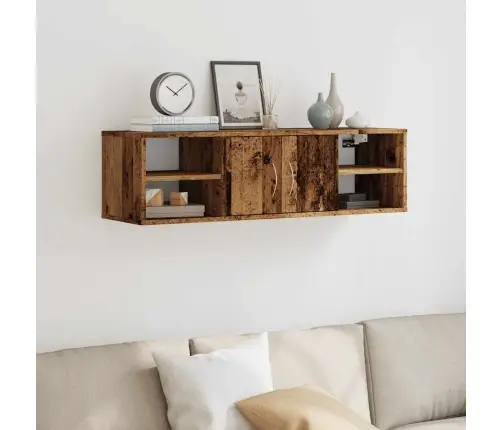 Sienas Skapītis, Veca Koka, 101X30X29 Cm, Inženierijas Koks Vidaxl