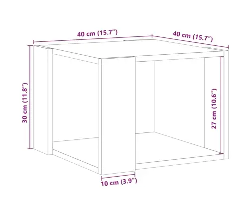 Diivanilaud Old Wood 40X40X30 Cm Engineered Wood