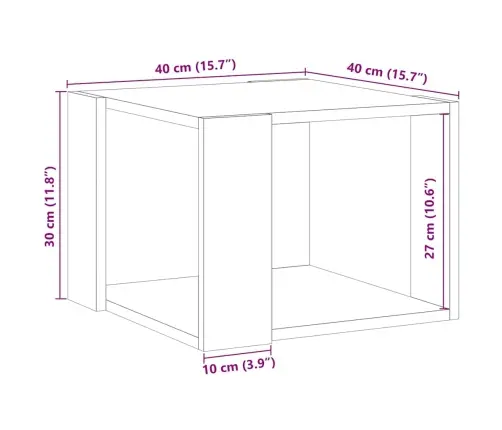 Kohvilaud, Käsitöötamm, 40X40X30 cm Tehispuit