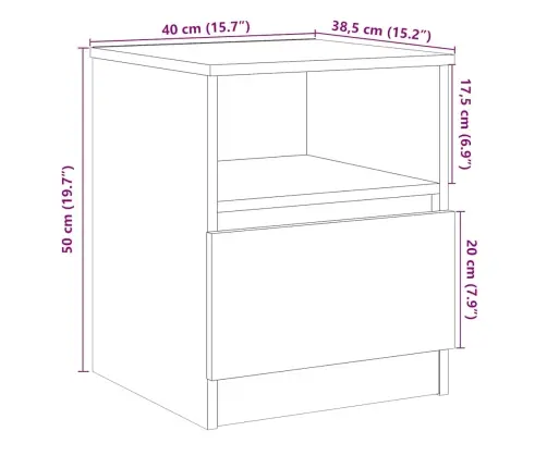 Naktsskapīši 2 Gab Artisan Oak 40X40X50 Cm Engineered Wood Vidaxl