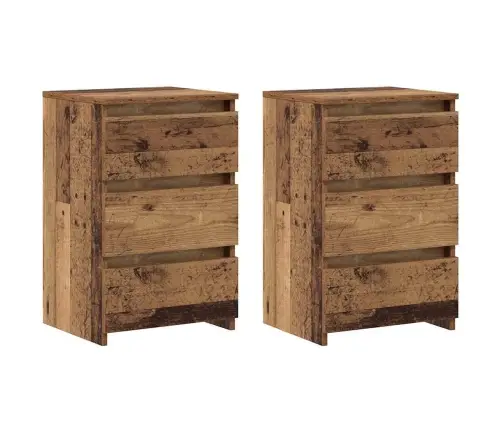 Naktinės Spintelės, 2Vnt., Medienos, 40X35X62,5cm Mediena