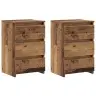 Naktinės Spintelės, 2Vnt., Medienos, 40X35X62,5cm Mediena