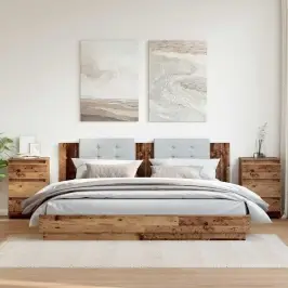 Naktsskapīši, 2 Gab., Veca Koka, 40X35X62,5Cm Inženierijas Koks Vidaxl