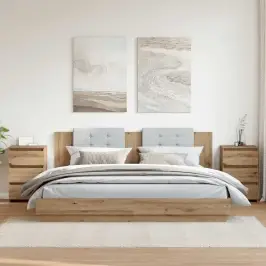 Naktsskapīši 2 Gab. Koka Krāsa 40X35X62,5 Cm Inženierijas Koks Vidaxl