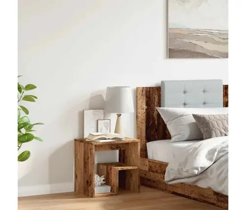 Naktinė Spintelė, Sendintos Medienos, 40X30X40cm Mediena