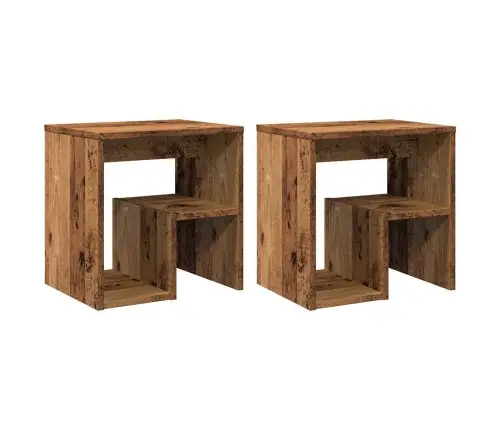 Naktsskapīši, 2 Gab., Veca Koka, 40X30X40 Cm, Inženierijas Koks Vidaxl