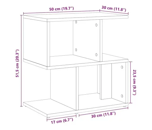 Nakts Skapis Old Wood 50X30X51,5 Cm Engineered Wood Vidaxl