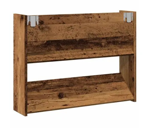 Sienas Apavu Plaukts, Veca Koka, 80X18X60 Cm, Konstruēts Koks Vidaxl