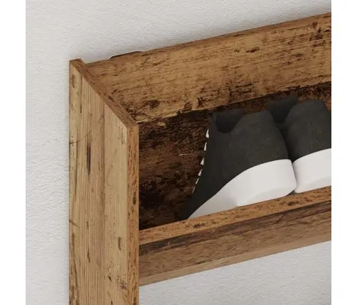 Sienas Apavu Skapis Old Wood 80X18X90 Cm Engineered Wood Vidaxl