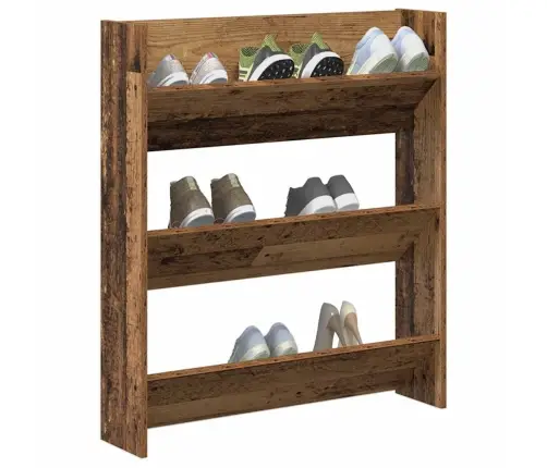 Sienas Apavu Skapis Old Wood 80X18X90 Cm Engineered Wood Vidaxl