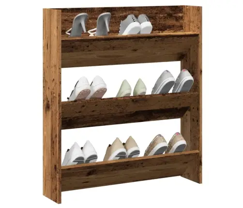 Sienas Apavu Skapis Old Wood 80X18X90 Cm Engineered Wood Vidaxl