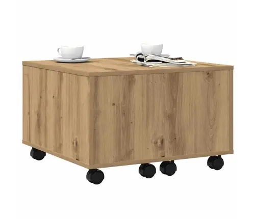 Kafijas Galdiņš, Koka Krāsa, 60X60X38 Cm, Inženierijas Koks Vidaxl