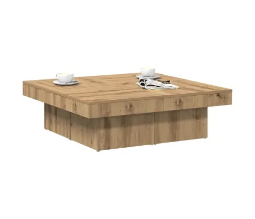 Kafijas Galdiņš Amatnieks Ozolkoka 90X90X28Cm Inženierijas Koks Vidaxl
