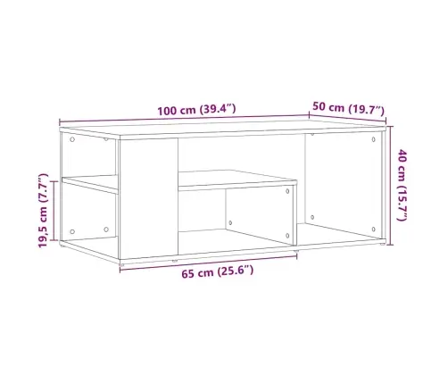 Kafijas Galdiņš Artisan Ozols 100X50X40 Cm Inženierijas Koks Vidaxl Kafijas Galdiņš Artisan Ozols 100X50X40 Cm Inženierijas Koks Vidaxl