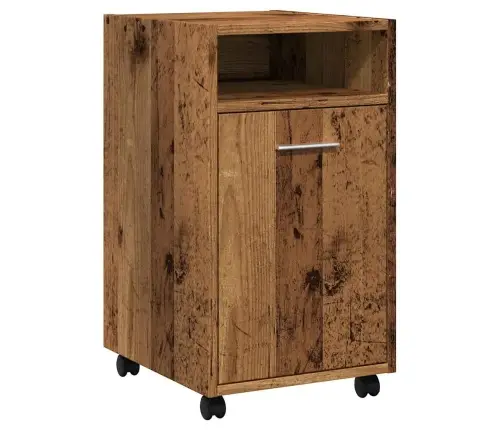 Ratastega Kapp Vana Puit 33X38X60 Cm Engineered Wood