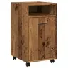Ratastega Kapp Vana Puit 33X38X60 Cm Engineered Wood