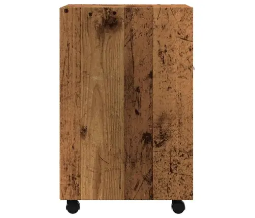 Ratastega Kapp Vana Puit 33X38X60 Cm Engineered Wood