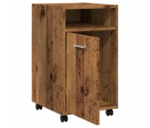 Ratastega Kapp Vana Puit 33X38X60 Cm Engineered Wood