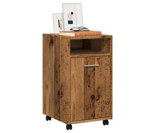 Ratastega Kapp Vana Puit 33X38X60 Cm Engineered Wood