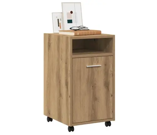 Skapis Ar Riteņiem Artisan Ozols 33X38X60 Cm Inženierijas Koks Vidaxl