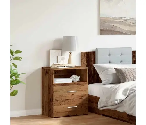 Naktsskapītis, Veca Koka, 50X32X60 Cm, Inženierijas Koks Vidaxl