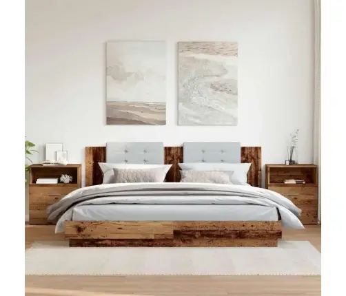 Naktsskapīši, 2 Gab., Veca Koka, 50X32X60 Cm, Inženierijas Koks Vidaxl