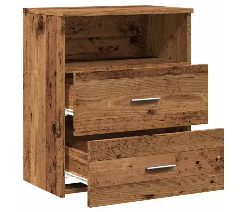 Naktsskapīši, 2 Gab., Veca Koka, 50X32X60 Cm, Inženierijas Koks Vidaxl