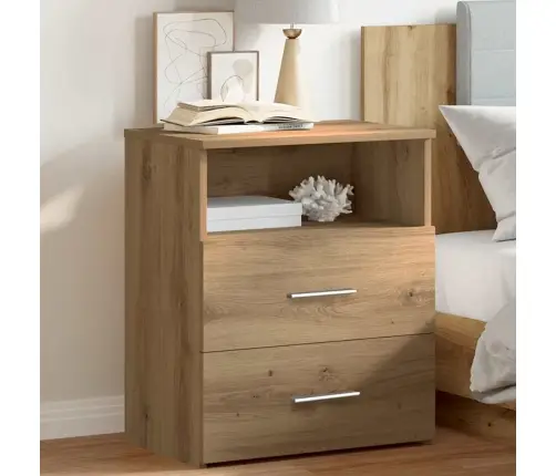 Naktsskapītis, Koka Krāsa, 50X32X60 Cm, Inženierijas Koks Vidaxl