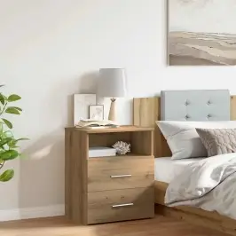 Naktsskapītis, Koka Krāsa, 50X32X60 Cm, Inženierijas Koks Vidaxl