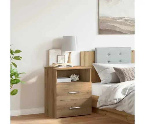 Naktsskapītis, Koka Krāsa, 50X32X60 Cm, Inženierijas Koks Vidaxl