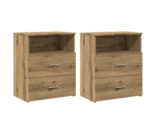 Öökapid 2 Tk Artisan Oak 50X32X60Cm Tehispuit