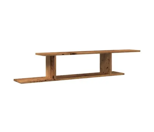 Sienas Tv Plaukts, Veca Koka, 125X18X23 Cm, Inženierijas Koks Vidaxl