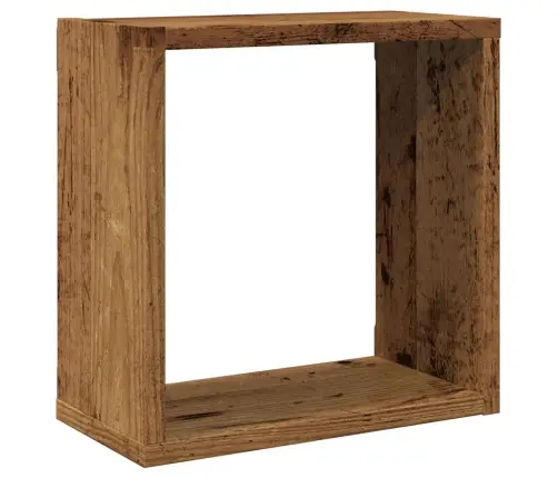 Kuba Formas Sienas Plaukti 2 Gab. 30X15X30 Cm Inženierijas Koks Vidaxl