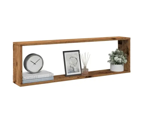 Kuba Formas Sienas Plaukti 2 Gab. 100X15X30Cm Inženierijas Koks Vidaxl