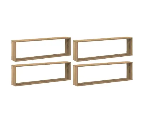Sieninės Lentynos, 4Vnt., Artisano, 100X15X30cm Mediena