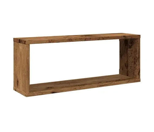Sienas Kubu Plaukti 6 Gab Old Wood 60X15X23 Cm Engineered Wood Vidaxl