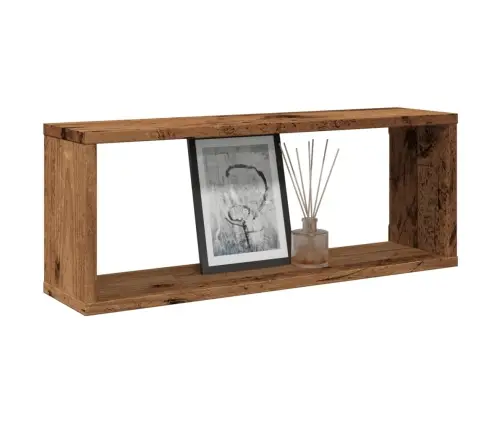 Sienas Kubu Plaukti 6 Gab Old Wood 60X15X23 Cm Engineered Wood Vidaxl