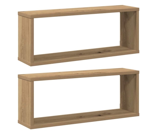Sienas Kubu Plaukti 2 Gab Artisan Oak 60X15X23 Cm Vidaxl