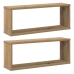 Sienas Kubu Plaukti 2 Gab Artisan Oak 60X15X23 Cm Vidaxl