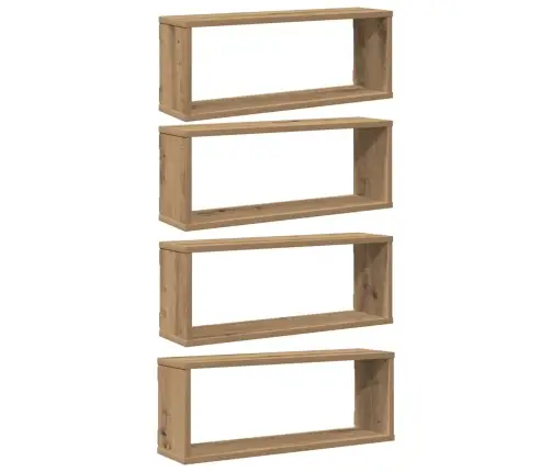 Seinakuubiku Riiulid 4 Tk Artisan Oak Engineered Wood