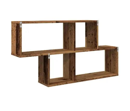 Sienas Plaukts, Veca Koka, 100X18X53 Cm, Inženierijas Koks Vidaxl