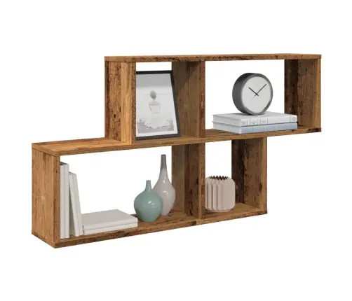 Sienas Plaukts, Veca Koka, 100X18X53 Cm, Inženierijas Koks Vidaxl