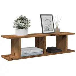 Sienas Plaukti 2 Gab. 75X18X20 Cm Veca Koka Inženierijas Koks Vidaxl