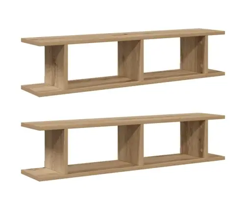 Kuubikukujulised Riiulid 2 Tk Käsitöötamm 90X18X20 Cm Tehispuit