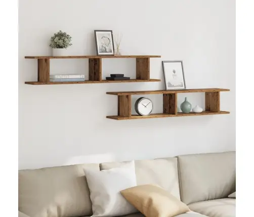 Sienas Naktsskapīši, 2 Gab., 105X18X20 Cm, Inženierijas Koks Vidaxl