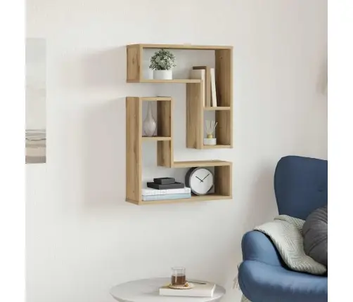 Sienas Kubu Plaukti 2 Gab Amatnieka Ozols 50X15X50 Cm Vidaxl