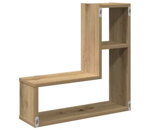 Sienas Kubu Plaukti 2 Gab Amatnieka Ozols 50X15X50 Cm Vidaxl