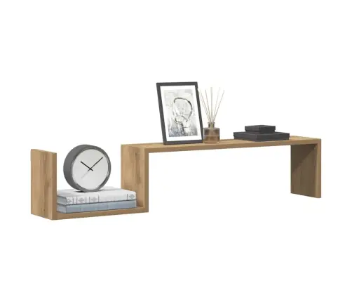 Seinariiulid 2 Tk Artisan Oak 100X15X20 Cm Engineered Wood