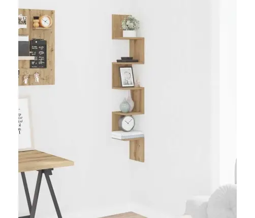 Sieninė Kampinė Lentyna, Artisano, 20X20X127,5cm Mediena