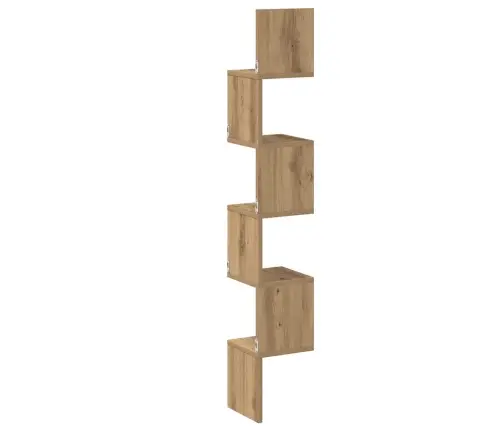 Sieninė Kampinė Lentyna, Artisano, 20X20X127,5cm Mediena